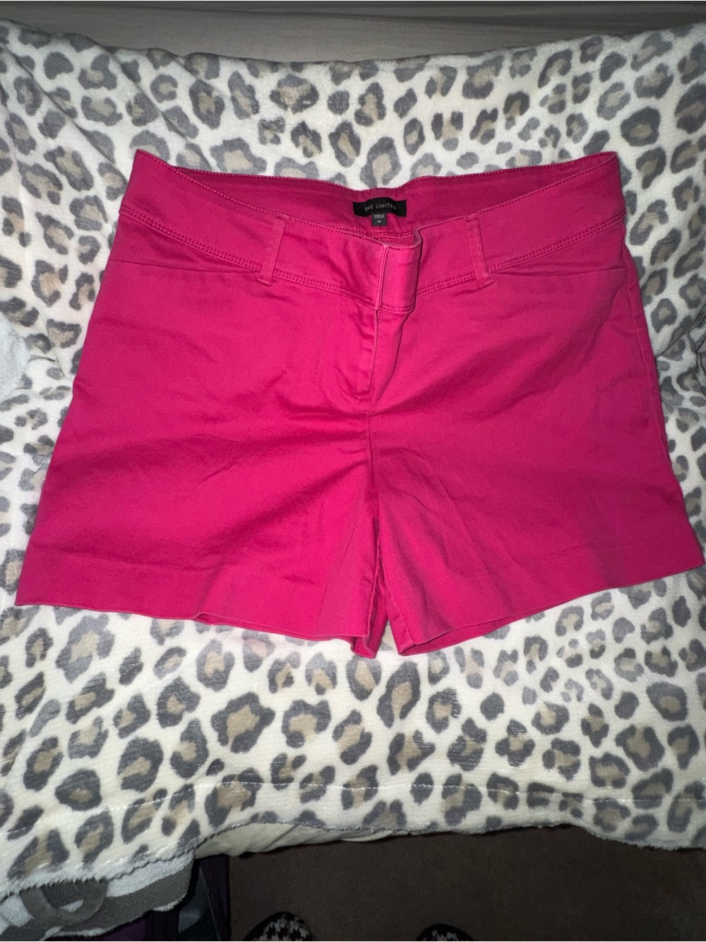 The Limited Hot Pink  Cotton Blend Shorts